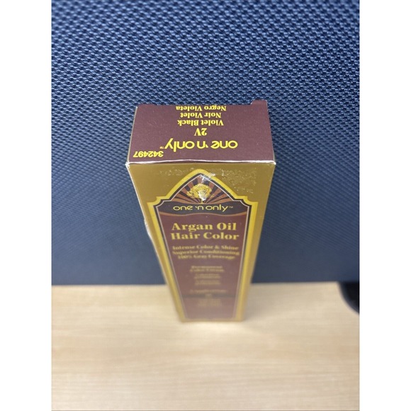 One 'N Only Argan Oil Hair Color 2V Violet Black Permanent Color - Picture 4 of 6